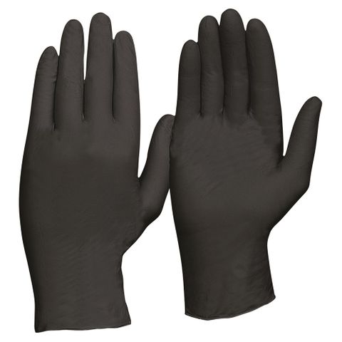 DISPOSABLE NITRILE POWDER FREE GLOVES - BLACK