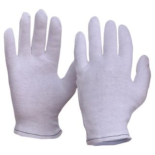 INTERLOCK POLY/COTTON LINER HEMMED CUFF GLOVES - MENS SIZE