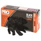 DISPOSABLE HEAVY DUTY NITRILE POWDER FREE GLOVES - BLACK