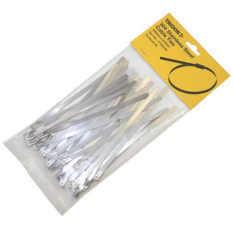 200 X 4.5MM CABLE TIES S/STEEL (50)