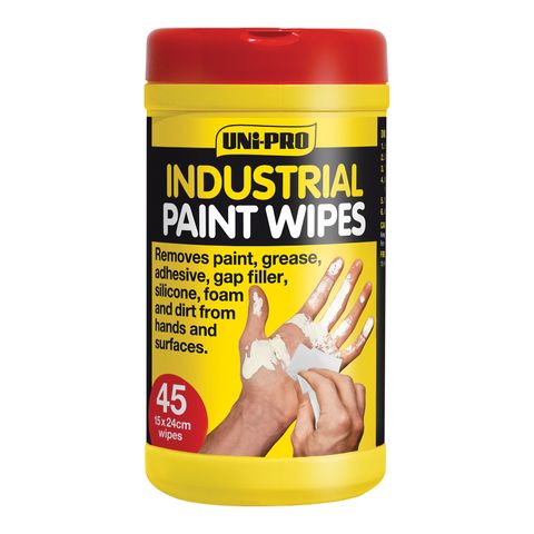 UNI PRO INDUSTRIAL PAINT HAND WIPES  - 45 PACK