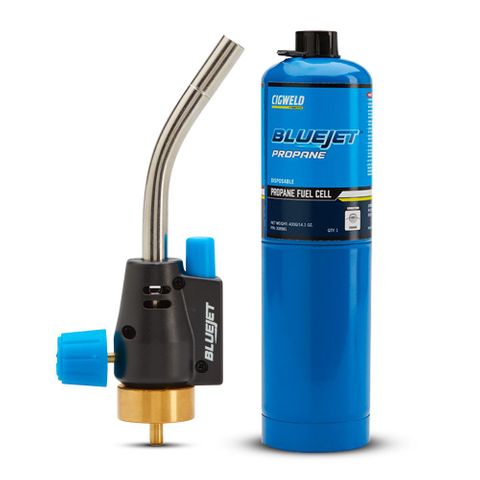 CIGWELD BLUEJET JET409 TRIPLE-POINT FLAME -TORCH & PROPANE COMBO