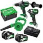 HIKOKI 18V/36V 5.0AH/2.5AH LI-ION CORDLESS BRUSHLESS 3PCE COMBO KIT