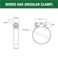 HOSE CLAMP 84-108MM PERFORATED BAND ALL STAINLESS