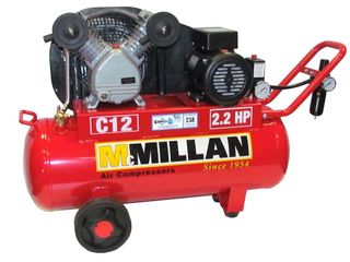 MCMILLIAN 2.2HP WITH CAST IRON PUMP 60LTR TANK AIR COMPRESSOR