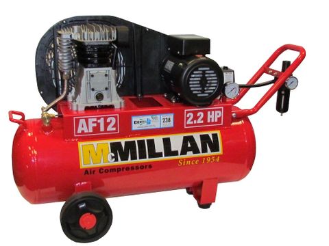 MCMILLIAN 2.2HP WITH ABAC PUMP 60LTR TANK AIR COMPRESSOR