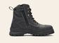 BLUNDSTONE UNISEX PREMIUM LACE WITH ZIP UP SIDE SAFETY BOOTS #997 - BLACK