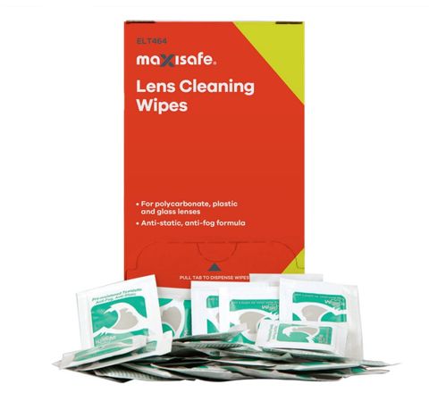 MAXISAFE ANTI FOG LENS CLEANING WIPES - 100 PACK