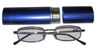 AUTO KING READING GLASSES - LARGE FRAME - GOLD CASE - 1.0X