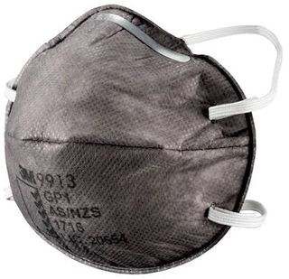 9913 3M™ CUPPED PARTICULATE RESPIRATOR, GP1 WITH NUISANCE LEVEL* ORGANIC VAPOUR RELIEF – SINGLE