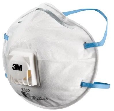 8822 3M™ CUPPED PARTICULATE VALVED RESPIRATOR P2 - SINGLE