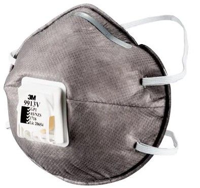 9913 3M™ CUPPED PARTICULATE RESPIRATOR, GP1 WITH NUISANCE LEVEL* ORGANIC VAPOUR RELIEF, VALVED – SINGLE