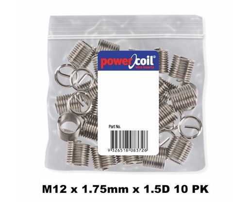 POWERCOIL 12 X 1.75MM X 1.5D MC WIRE THREAD INSERTS - 10PK CLAM