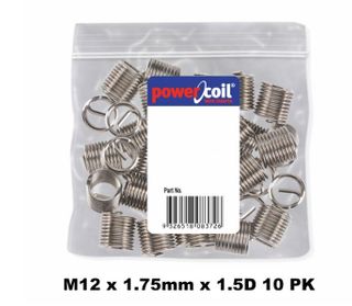 POWERCOIL 12 X 1.75MM X 1.5D MC WIRE THREAD INSERTS - 10PK CLAM