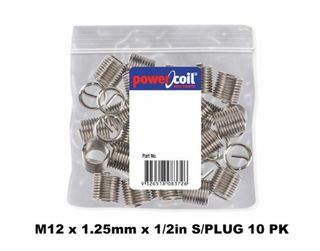 POWERCOIL 12 X 1.25MM X 1/2" SPARK PLUG WIRE THREAD INSERTS - 10PK