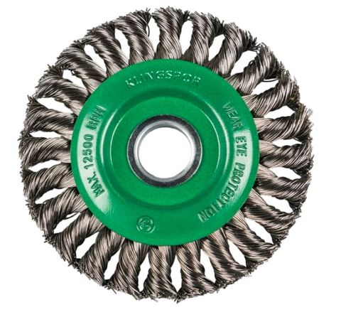 KLINGSPOR WIRE BRUSHES, WHEEL BRUSH, KNOTTED WIRE, BR 600 Z, 125X14X22MM