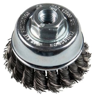 KLINGSPOR WIRE BRUSHES, CUP BRUSH WITH THREAD, KNOTTED WIRE, BT 600 Z, 100MM