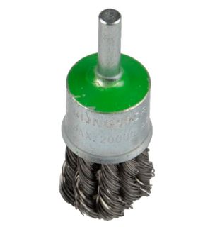 KLINGSPOR WIRE BRUSHES, END BRUSH WITH SHAFT, KNOTTED WIRE, BPS 600 Z, 22X6MM