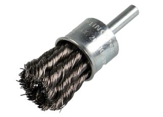 KLINGSPOR WIRE BRUSHES, END BRUSH WITH SHAFT, KNOTTED WIRE, BPS 600 Z, 22X6MM