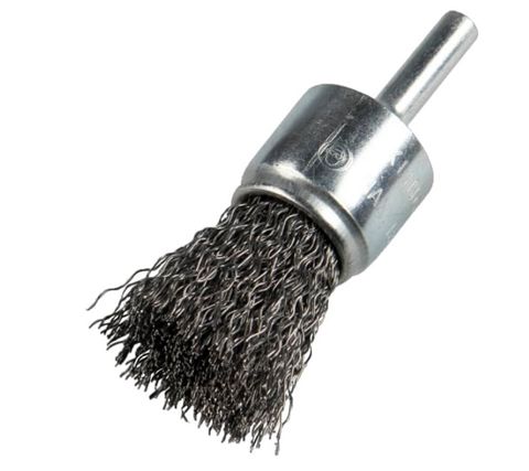 KLINGSPOR WIRE BRUSHES, END BRUSH WITH SHAFT, CRIMPED WIRE, BPS 600 W, 30X6MM
