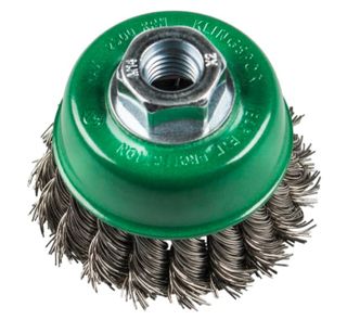 KLINGSPOR WIRE BRUSHES, CUP BRUSH WITH THREAD, KNOTTED WIRE, BT 600 Z, 65MM
