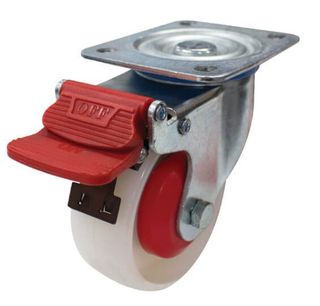 RICHMOND 100MM NYLON WHEEL 200KG CAPACITY CASTOR SWIVEL WITH BRAKE (S4600B)