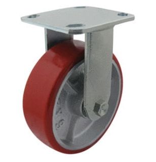 RICHMOND 150MM POLYURETHANE TYRED CAST IRON CENTRED WHEEL 250KG CAPACITY CASTOR RIGID (R6656)