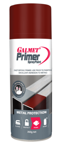 GALMET SPRAY PAINT PRIMER – RED COLOUR 350G