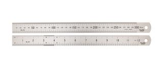 TOLEDO DOUBLE SIDED METRIC & IMPERIAL STAINLESS STEEL RULE - 1000MM (36")