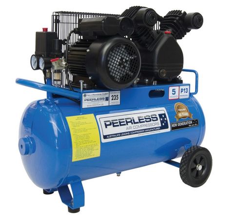 PEERLESS 240LPM P13 ELECTRIC PORTABLE BELT DRIVEN AIR COMPRESSOR