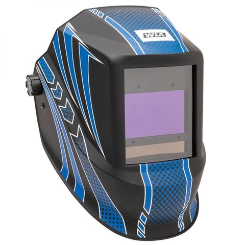 WIA OPTICFX AUTO-DARKENING WELDING HELMET - BLUE KNIGHT