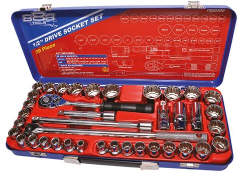 888 1/2" DRIVE SOCKET SET - 39PCE - METRIC / SAE