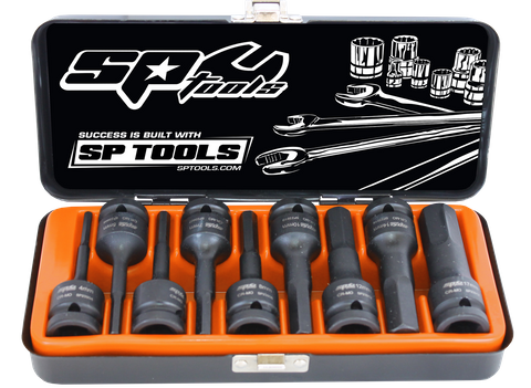 SP TOOLS 1/2" DRIVE INHEX IMPACT SOCKET SET - 9 PCE - METRIC