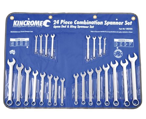 KINCROME 24PCE COMBINATION SPANNER SET METRIC & IMPERIAL