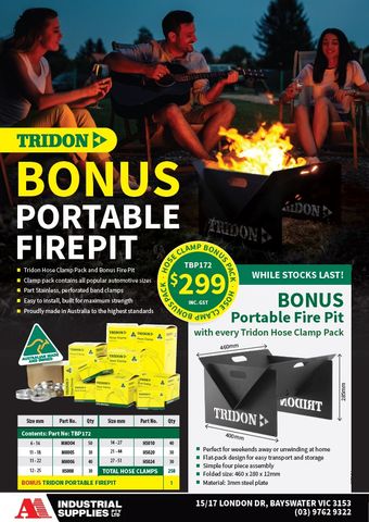 TRIDON HOSE CLAMP PACK (MH/HS) WITH BONUS FIREPIT!