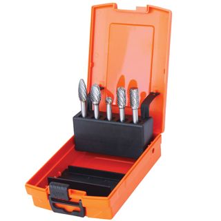 SP TOOLS TUNGSTEN CARBIDE BURR SET - STEEL - 5PCE