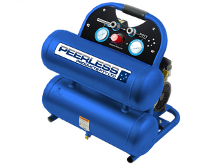 PEERLESS PO13 OILLESS TWIN TANK AIR COMPRESSOR - 175LMP, 2.0HP, 18L