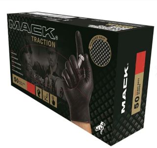 MACK TRACTION NITRILE DISPOSABLE GLOVE BOX 50 BLACK - LARGE