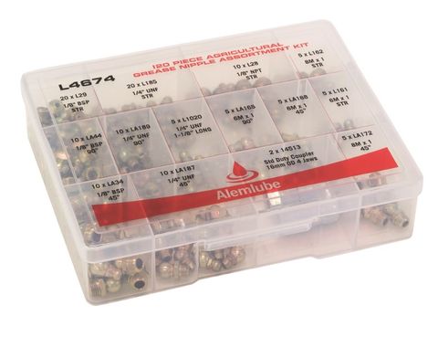 ALEMLUBE GREASE NIPPLE ASSORTMENT KIT