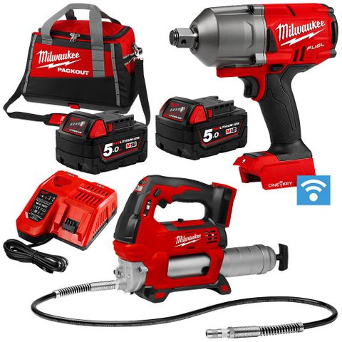 MILWAUKEE M18 FUEL 18V 5.0AH LI-ION 2PCE POWER PACK COMBO KIT