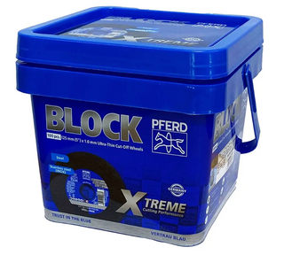 PFERD ULTRA THIN CUTTING WHEEL 125MM (5") X 1MM INOX & STEEL - BLOCK OF 100