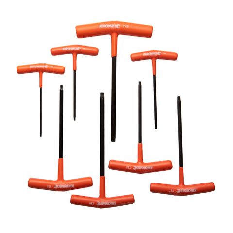 KINCROME T-HANDLE TAMPERPROOF TORX&reg; HEX KEY SET - 8 PCE