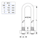 M12 X 90 NB 316  U BOLT KIT