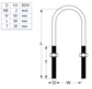1/4BSW X 2NB ZINC U-BOLT KIT