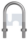M12 X 168MM GALV U-BOLT KIT - 150NB