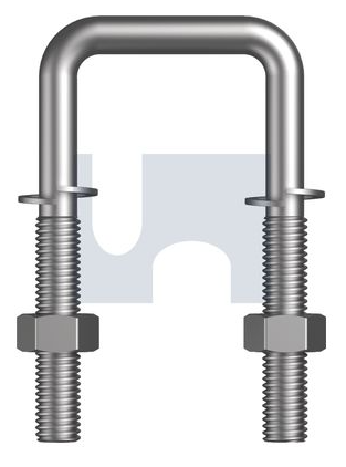 M12 X 52 X 145MM GALV SQUARE U-BOLT KIT