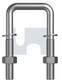 M12 X 52 X 145MM GALV SQUARE U-BOLT KIT