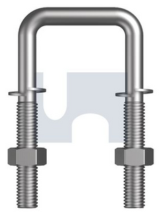 M12 X 52 X 145MM GALV SQUARE U-BOLT KIT
