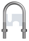 M12 X 140MM GALV U-BOLT KIT - 125NB