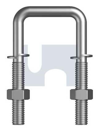 M12 X 67 X 90MM GALV SQUARE U-BOLT KIT